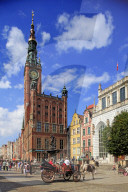 Town Hall of Rechtstadt Districton Long Market in Gdansk, Gdansk, Pomerania, Poland