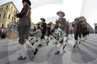 Traditional Costume Parade on occasion of the Oktoberfest, Munich, Upper Bavaria, Bavaria, Germany