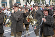 Traditional Costume Parade on occasion of the Oktoberfest, Munich, Upper Bavaria, Bavaria, Germany