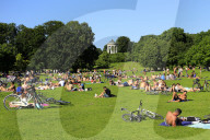 Monopteros at the English Garden in Munich, Upper Bavaria, Bavaria, Germany