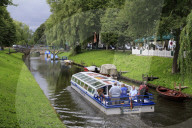 Urban Canal in Friedrichstadt, Eider, Schleswig-Holstein, Germany