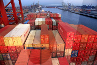 Container Terminal, harbour of Hambureg, Germany
