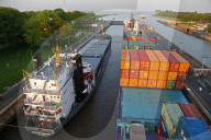 Brunsbuettel Lock of Kiel Canal, Schleswig-Holstein, Germany