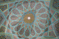 Ceiling of Tomb of Hafez, Iran's most famous poet (1325-1389), Shiraz, Iran