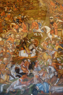 Mural of Battle of Chaldoran 1518 AD, Chehel Sotun (40 Columns) Palace, Isfahan, Iran
