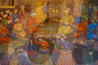 Mural of reception for Ruler of Turkistan 1621 AD, Chehel Sotun (40 Columns) Palace, Isfahan, Iran