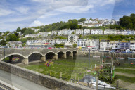 Looe harbour and bridge, Cornwall, UK