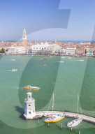 Campanile tower, palazzo ducale, or doges palace, bacino di San marco, St Marks basin, Venice, veneto, Italy, EU, europe