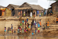 Africa, Western Madagascar, Tsiribihina River, village people