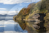 Boathouse, Lake Ullswater, English Lake District National Park, Cumbria, England, UK