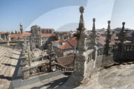 View from the roof of the Cathedral of Santiago de Compostela, Santiago de Compostela, A CoruÃ±a, Galicia, Spain, Europe