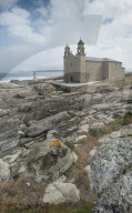 Nosa SeÃ±ora da Barca (Our Lady of the Boat) Church in Muxia, A CoruÃ±a, Galicia, Spain, Europe