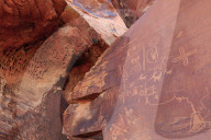 Atlatl Rock, Valley of Fire State Park, Overton, Nevada, USA