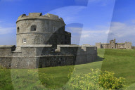 Henry VIII's Fort in Pendennis Castle, Falmouth, Cornwall, England, United Kingdom