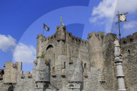 Gravensteen Castle, Ghent, East Flanders, Belgium, Europe