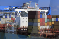 Container Ship, Boston, Massachusettes, New England, USA
