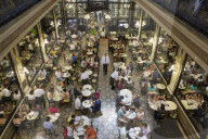 Confeitaria Colombo, Art Nouveau architecture inside the traditional confectioner and restaurant in downtown Rio de Janeiro, Brazil