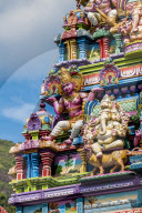 The Arul Mihu Navasakthi Vinayagar Hindu Temple, Victoria, Mahe, Republic of Seychelles, Indian Ocean.