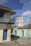 Universal Benito Ortiz Galeria (left), Palacio Cantero (right), Trinidad, UNESCO World Heritage Site, Sancti Spiritus, Cuba