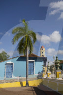 Plaza Mayor, Iglesia y Convento de San Francisco (background), Trinidad, UNESCO World Heritage Site, Sancti Spiritus, Cuba