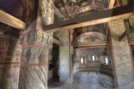 Frescos, Cathedral of the Nativity, Zverin Monastery, UNESCO World Heritage Site, Veliky Novogrod, Novgorod Oblast, Russia