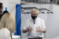 Prime minister Boris Johnson visits vaccine centre