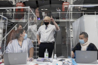 Prime minister Boris Johnson visits vaccine centre