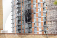 Residents angry after fire at east London high-rise with Grenfell-style panels at flats at New Providence Wharf in Tower Hamlets