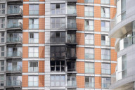Residents angry after fire at east London high-rise with Grenfell-style panels at flats at New Providence Wharf in Tower Hamlets