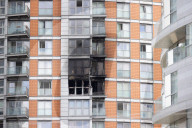 Residents angry after fire at east London high-rise with Grenfell-style panels at flats at New Providence Wharf in Tower Hamlets