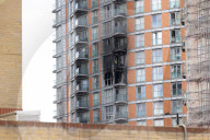 Residents angry after fire at east London high-rise with Grenfell-style panels at flats at New Providence Wharf in Tower Hamlets