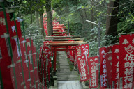Alley in the Kamakura hills, Honshu, Japan