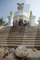 Buddhist Peace Pagoda, built in the 1970's by the Japanese Sangha and Kalinga Nippon Buddha Sangha, Dhauli, Odisha