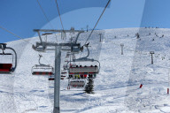 French Alps. Chair lift.