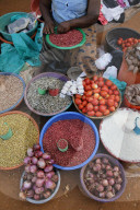 Masindi market stall.