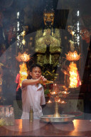 Taoist temple. Emperor Jade pagoda (Chua Phuoc Hai). Buddhist Worshipper.