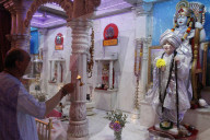 Jalaram Prathna hindu temple, Leicester. Diwali puja. United kingdom.