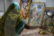 Shree Ram Mandir, Leicester. Faithful touching pictures of deities. United kingdom.
