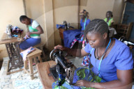 Tayloring workshop in Africa. Lome. Togo.