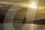UK, Scotland, Highland, Sutherland, Lochinver, Loch Assynt, Ardvreck Castle