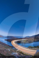 UK, Scotland, Highland, Sutherland, Loch a' Chairn Bhain, Kylesku, Kylesku Bridge, landmark on the North Coast 500 Tourist Route