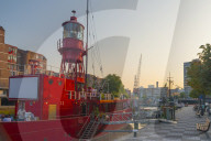 Netherlands, South Holland, Rotterdam, Leuvehaven, Havenmuseum, Lightship now used as a restaurant