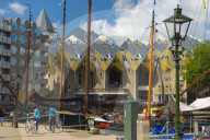 Netherlands, South Holland, Rotterdam, Cube houses (or Pole Houses or Tree Houses), Kubuswoningen