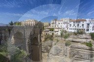 View of Ronda and Puente Nuevo, Ronda, Andelusia, Spain, Europe