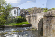 The bridge over the River Derwent, Matlock Town, Derbyshire Dales, Derbyshire, England, UK, Europe