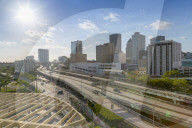 View of Miami freeway in Downtown Miami, Miami, Florida, United States of America, North America