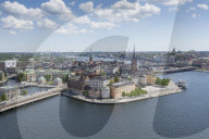 View of Riddarholmen Town Hall Tower, Stockholm, Sweden, Scandinavia, Europe