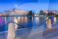 The Royal Palace at dusk, Gambla Stan, Stockholm, Sweden, Scandinavia, Europe