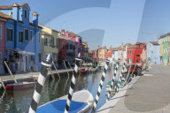 Canal and Colourful Facades, Burano, Veneto, Italy, Europe