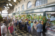 Interior of Mercado Central de Abastos food market, Jerez de la Frontera, Cadiz province, Andalucia, Spain, Europe